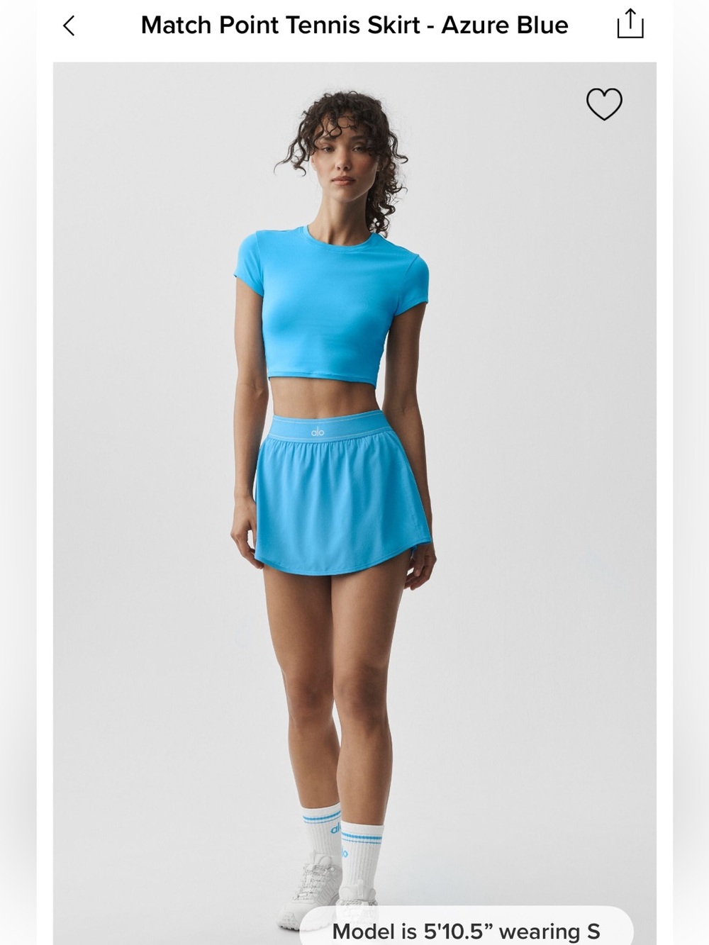 ALO Yoga Azure Blue Match Point Skirt *SOLD OUT*